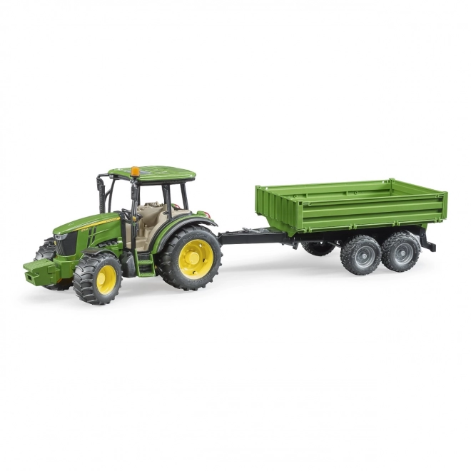Bruder Tractor John Deere met aanhanger
