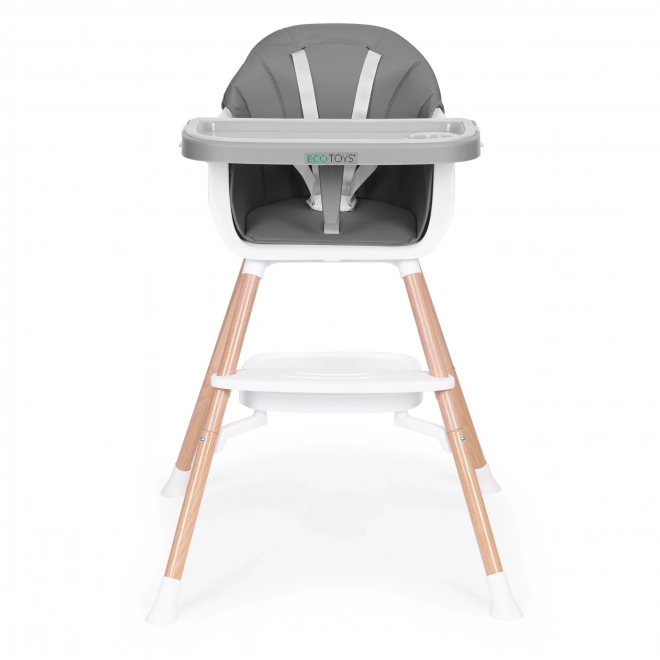 Kinder eetstoeltje 2-in-1 grijs ECOTOYS