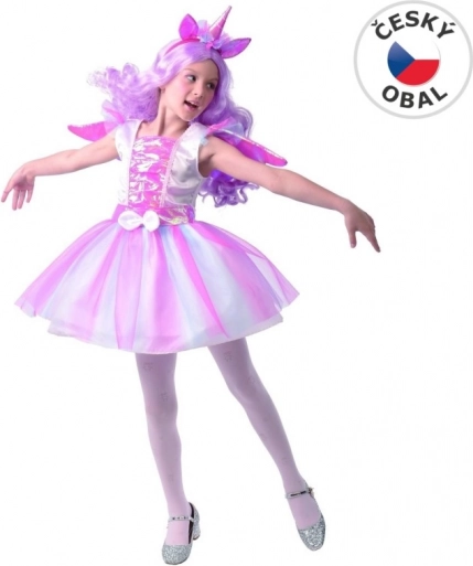 Carnavalsjurk Eenhoorn voor meisjes 120-130 cm