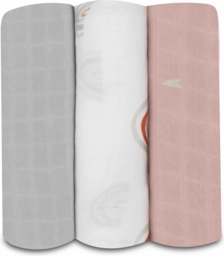 LIONELO bamboe luiers 3 st., 70 × 70 cm – rainbow