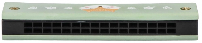 Groene accordeon met vossenmotief