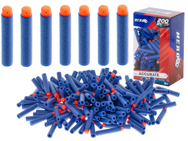 Vervangende munitie compatibel met NERF 7,2cm BOX 200 stuks.