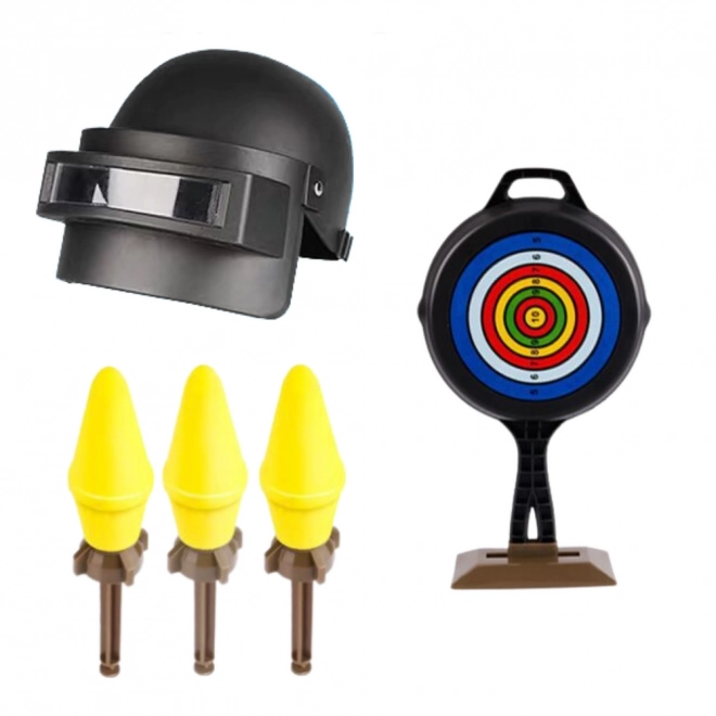 Militaire set met RPG bazooka en beschermende helm