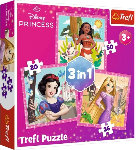 Puzzel 3-in-1 – prachtige bloemen – DISNEY PRINCESS Trefl