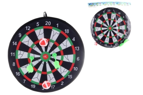 Doelwit met ballen en pijltjes met klittenband