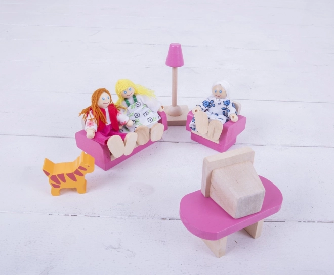Rodina - houten poppen voor het poppenhuis