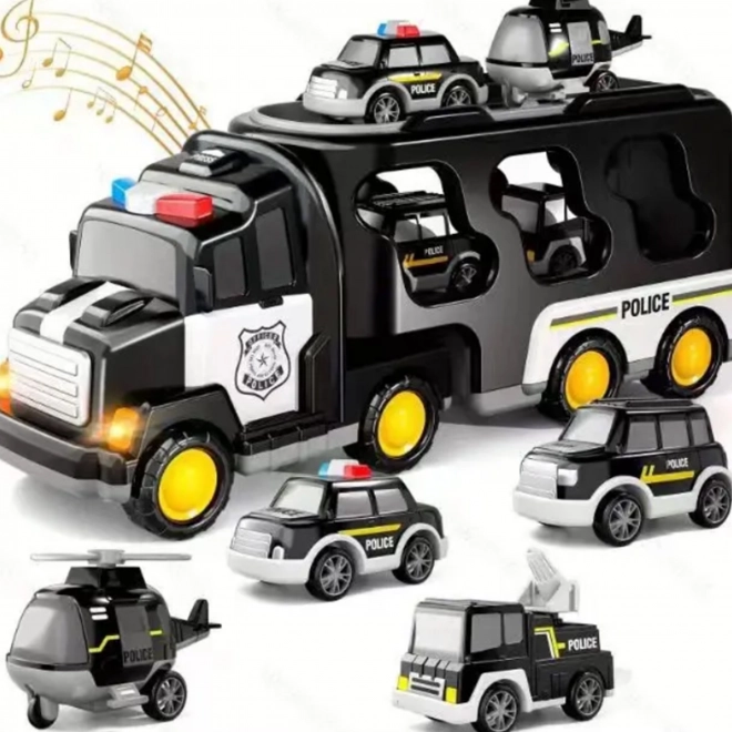 Woopie politietakelwagen met set van 5 voertuigen