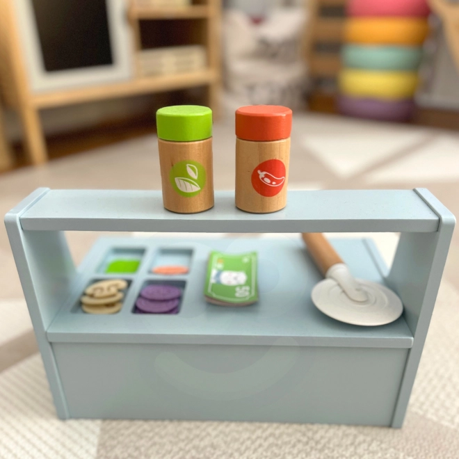 Tooky Toy houten pizza set met accessoires