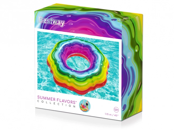 Bestway Opblaasbare ring regenboog gelei 115 cm