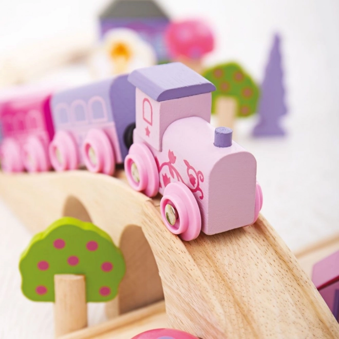 Bigjigs Rail Houten Treinbaan Acht voor Prinsessen 35 Delen