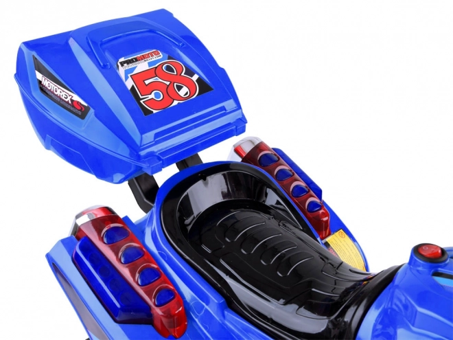 Kinder sportmotorfiets met kleurrijke LED verlichting – Blauw