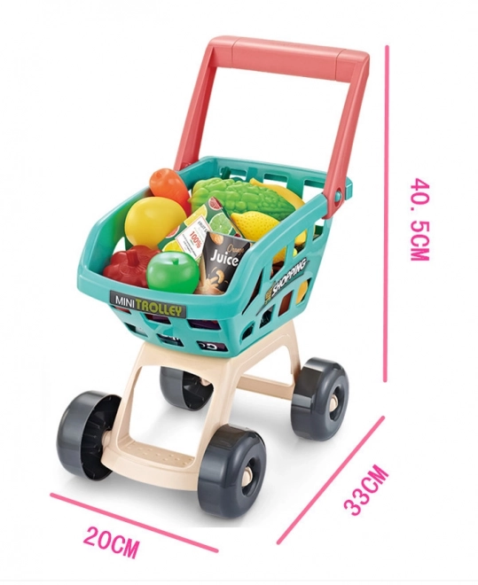 Kindersupermarkt met winkelwagen en 47 accessoires Woopie
