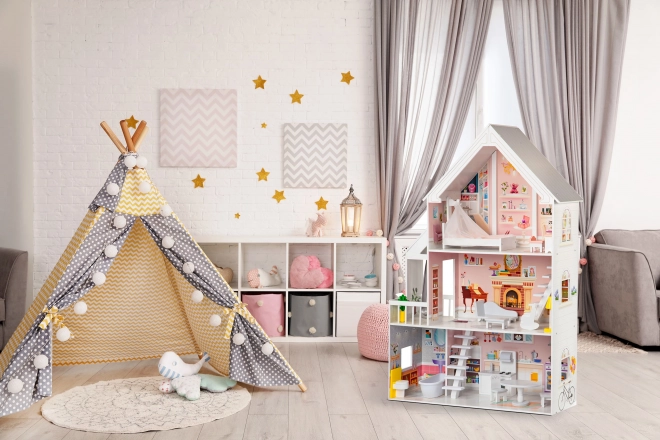 Houten poppenhuis XXL Powder Residence ECOTOYS