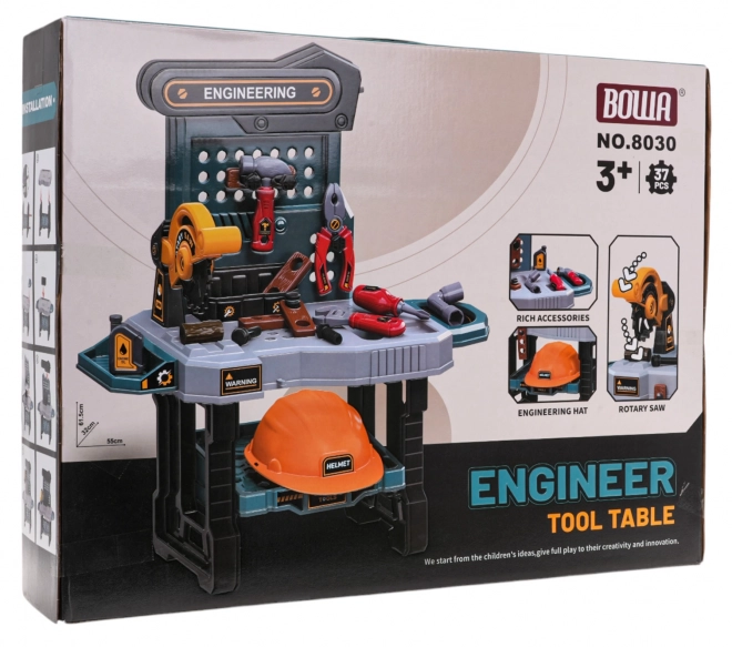 Kinderwerkplaats met gereedschap en accessoires