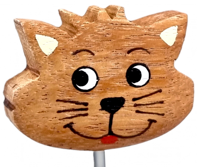 Houten potlood met kattenkop