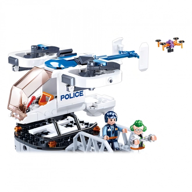 Sluban Politie M38-B0823 Politiehelikopter met drone voor gevangentransport