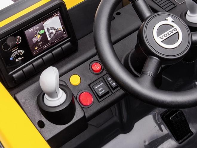 Kinderaccu-graver Volvo met beweegbare schep – Geel
