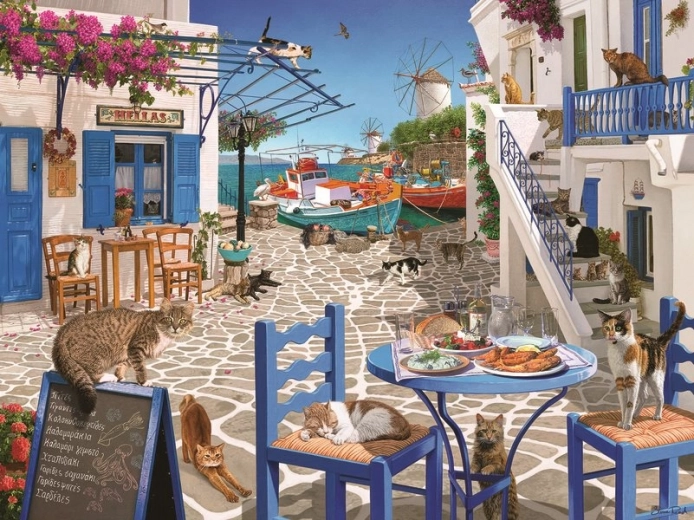 Ravensburger puzzel Katten op Mykonos 1500 stukjes