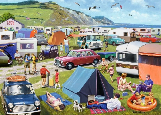Legpuzzel Kamperen met de caravan 1000 stukjes