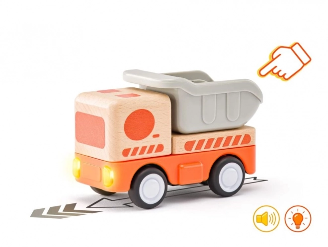 Verlicht vrachtwagen met muziek Woody