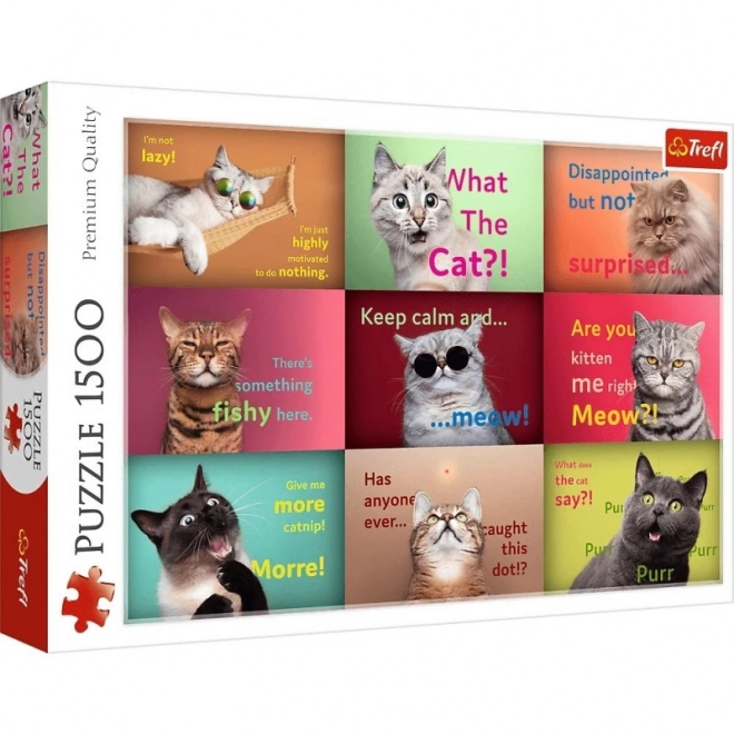 Puzzel 1500 Grappige kattenportretten