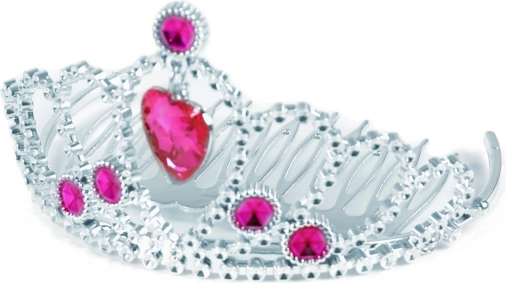 Stralende kroon met roze steentjes