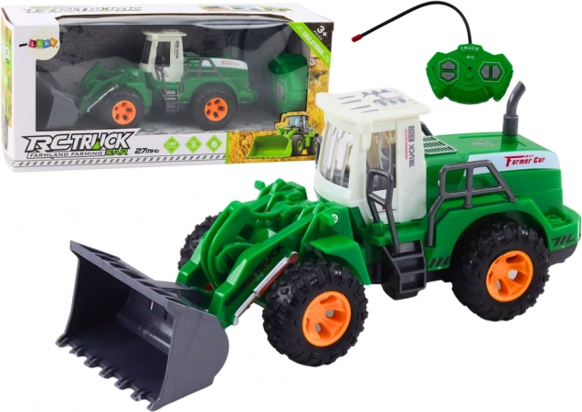 Groene radiografisch bestuurbare shovel met bewegende arm