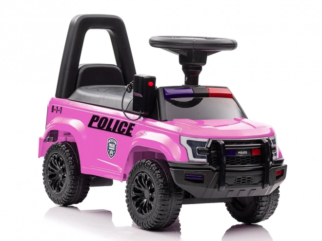 Kind loopauto Politie roze