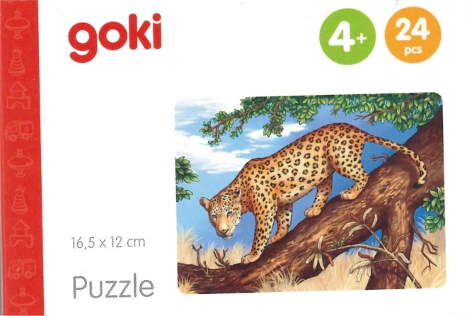 GOKI Houten puzzel Afrikaanse dieren: Jaguar 24 stukjes