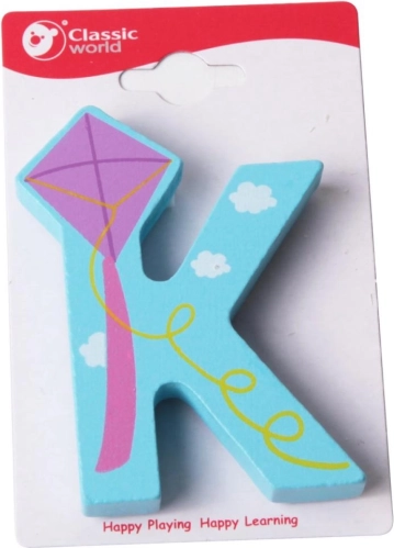 Houten letter K CLASSIC WORLD