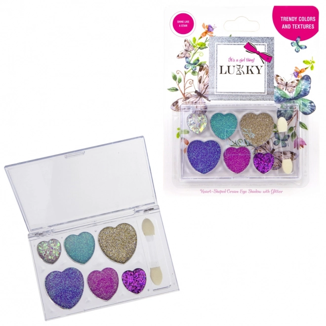 Crème oogschaduw met glitters en kwastje voor kinderen