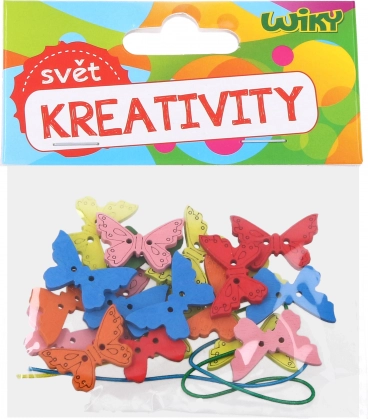 Creatieve set Houten Vlindertjes met Touw