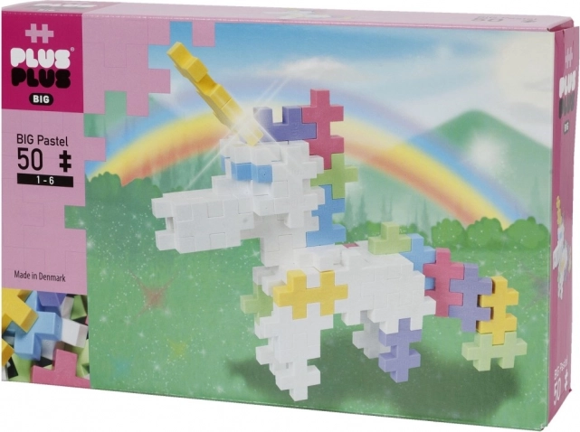 Plus-Plus BIG pastel eenhoorn – bouwset voor kinderen (50 stuks)