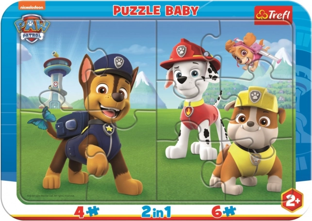 Babypuzzel Gelukkige PAW PATROL 2-in-1, 10 stukjes