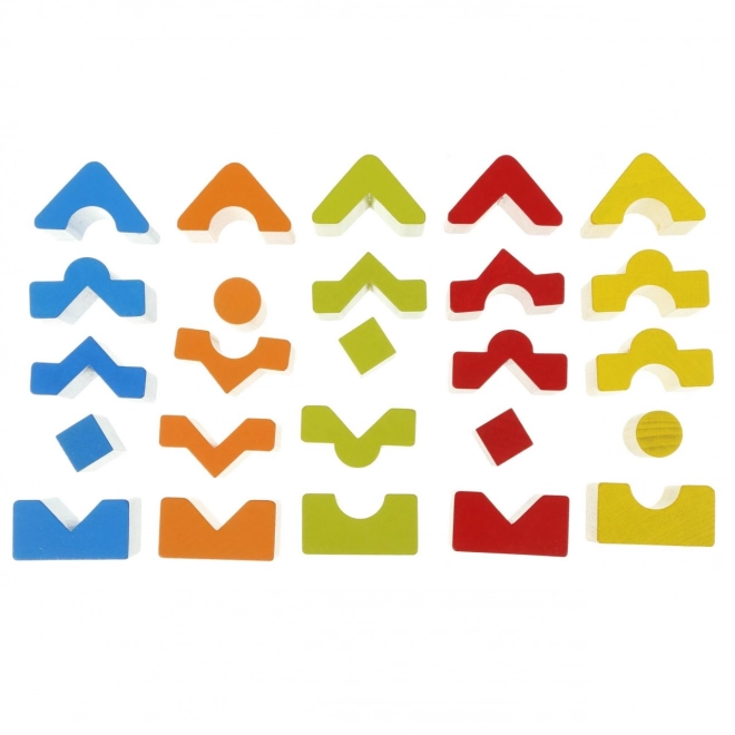 CUBIKA 15016 Set van 5 torens LD-13 - houten puzzel 25 onderdelen