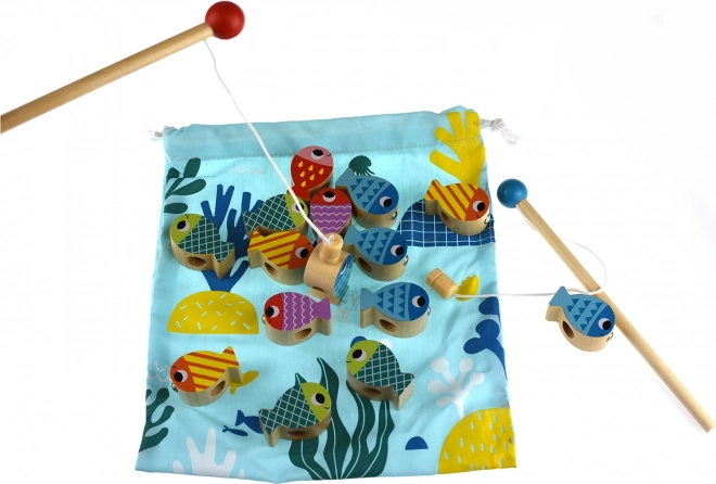 Tooky Toy Houten Spel Walvis en Visjes Multifunctioneel 4 in 1