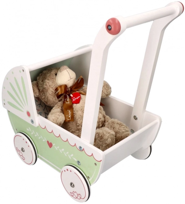 Houten poppenwagen