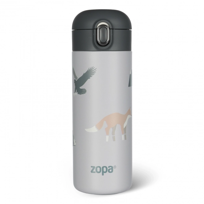 Thermosfles voor vloeistoffen met rietje 400 ml, Bergen