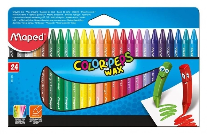MAPED Driehoekige waskrijtjes Color'Peps Wax 24 stuks