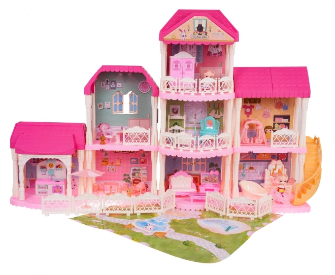 Groot huis voor prinsessen met accessoires