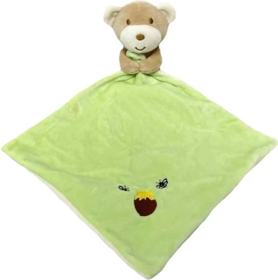 Knuffeldoekje beer groen 25 × 25 cm