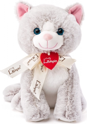 Jacqueline de kat lichtgrijs pluche speelgoed