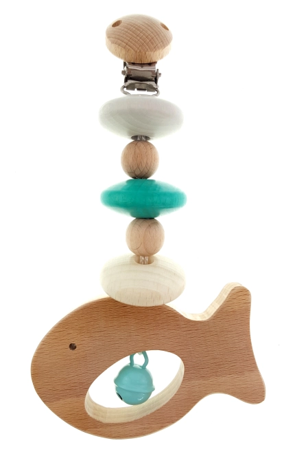 Clip op kinderwagen Visje Turquoise