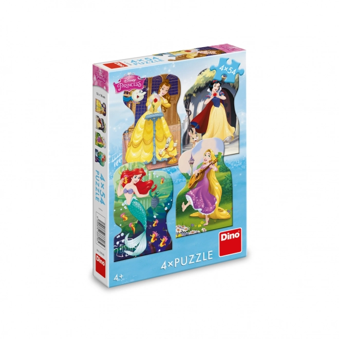 DINO Puzzel Disney prinsessen 4x54 stukjes