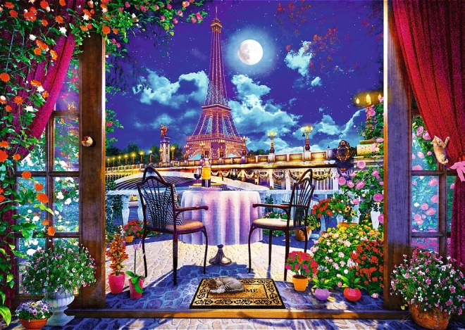 Puzzle Trefl Premium Plus: Nachtelijk Parijs, 1000 stukjes