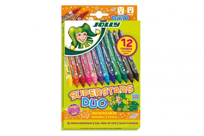 Superstars Duo dubbelzijdige stiften 12 stuks