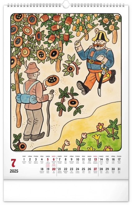 Muurkalender Josef Lada 2025, 33 × 46 cm
