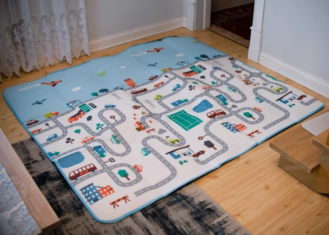 Speelthermomat voor kinderen 180x200 cm - stad