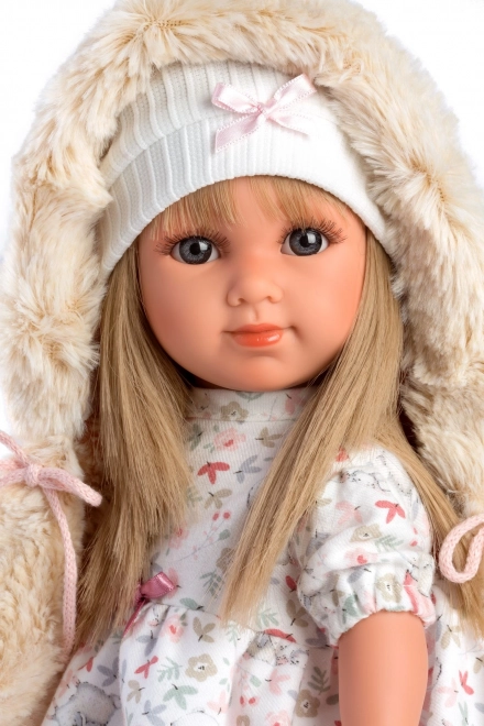 Llorens 53541 ELENA - realistische pop met zacht stoffen lichaam - 35 cm