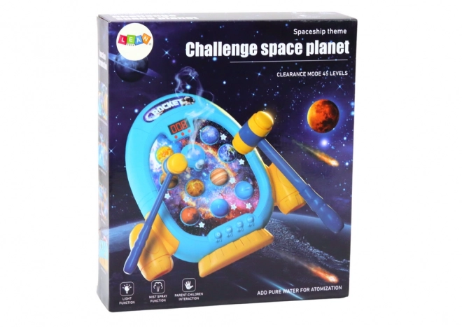Kosmisch spel Wac A Mole met raket en zes modi